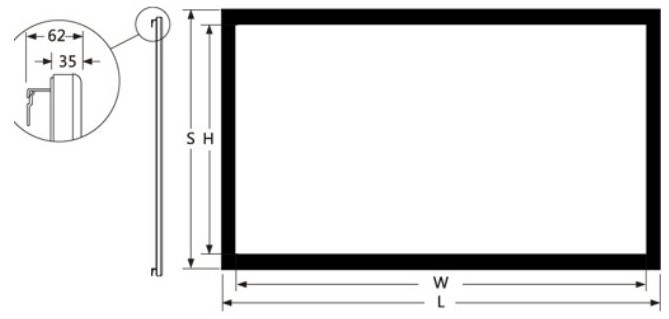 Проекционный экран SeeMax Highland frame MW 305x229 (4:3)