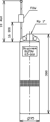 Скважинный насос Водолей БЦПЭУ 0,5-16 У