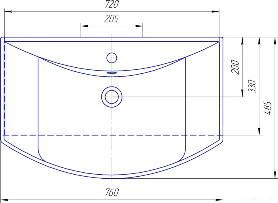 Умывальник Kirovit Стиль 750