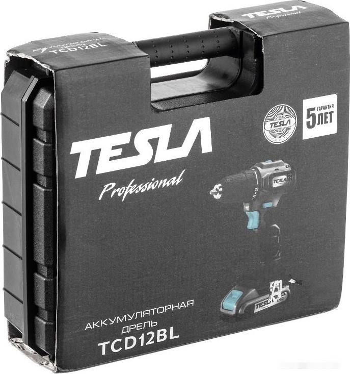 Дрель-шуруповерт Tesla TCD12BL 834528 (с 2-мя АКБ, кейс)
