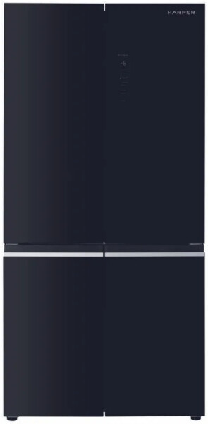 Холодильник с морозильником HARPER RH6966BW (black glass)