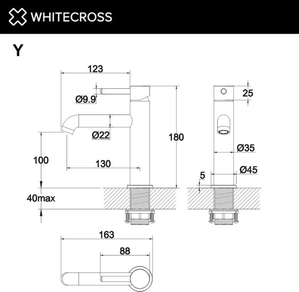 Смеситель Whitecross Y1211CPB