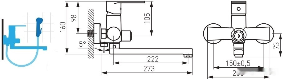 Смеситель Ferro Algeo BAG3A