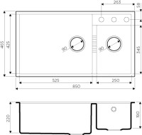 Кухонная мойка Omoikiri Tedori 85-2-U-SA (Бежевый)