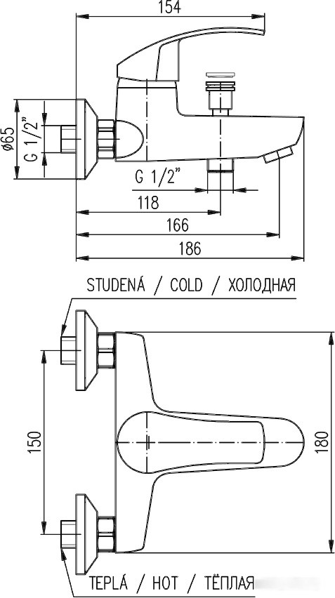 Смеситель Slezak RAV Kongo K054.5