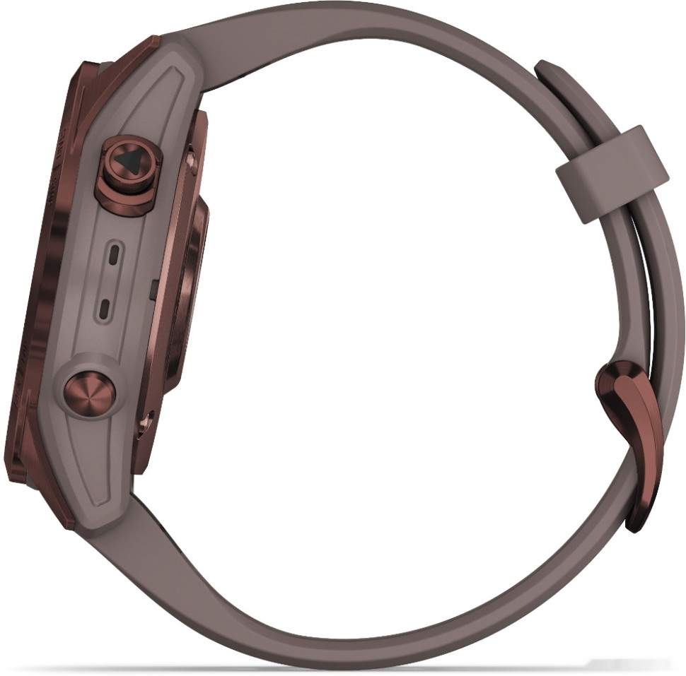 Умные часы Garmin Fenix 7S Sapphire Solar 42 мм (темно-бронзовый титан/сланцевый)