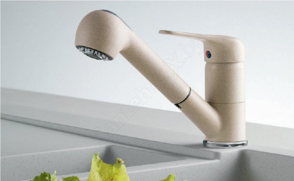 Смеситель Franke Novara Plus бежевый (с выдвижным шлангом)