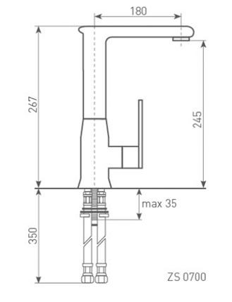 Смеситель Zigmund & Shtain ZS 0700 (речной песок)