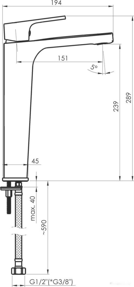 Смеситель Rubineta Modena-18/D (BK/RG) MDD00638