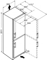 Холодильник с нижней морозильной камерой Liebherr CNbs 4015