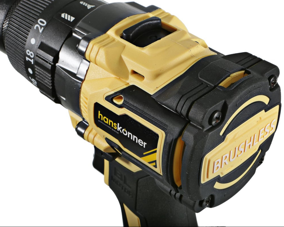 Ударная дрель-шуруповерт Hanskonner HCD18165BLI (с 2-мя АКБ, кейс)