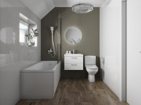 Смеситель Lauter Comfort 21YH40400 с душевым гарнитуром Ferro 64085