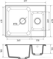 Кухонная мойка GranFest QUARZ Z-09 (темно-серый)