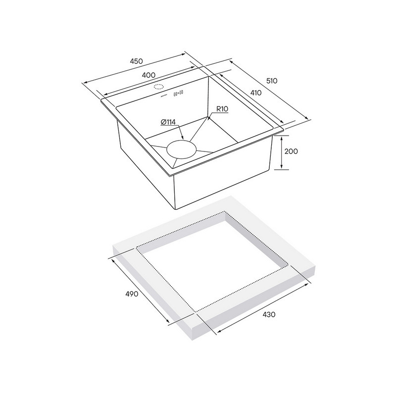 Кухонная мойка Paulmark PM214551-GM