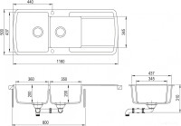 Кухонная мойка AquaSanita Lira SQL201AW (alumetallic 202)