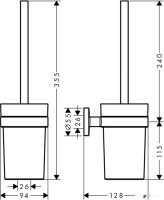 Ершик для унитаза Hansgrohe Logis Universal 41722000