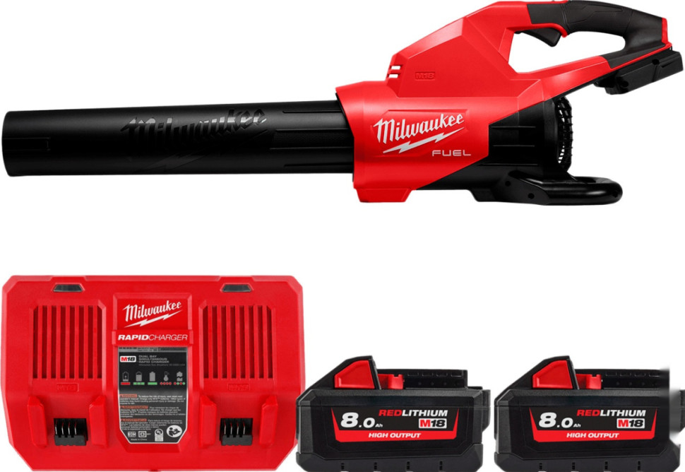 Ручная воздуходувка Milwaukee M18 FUEL M18F2BL-802 4933479988 (с 2-мя АКБ)