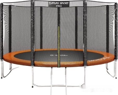 Батут Atlas Sport 435 см - 14ft Pro (4 ноги, оранжевый)