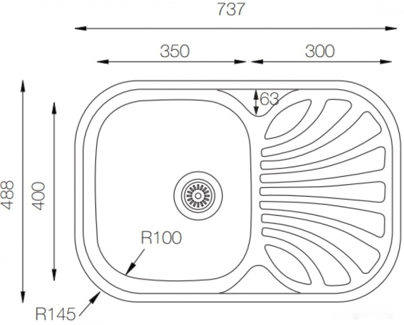 Кухонная мойка Zorg ZCL 7349 (микродекор)