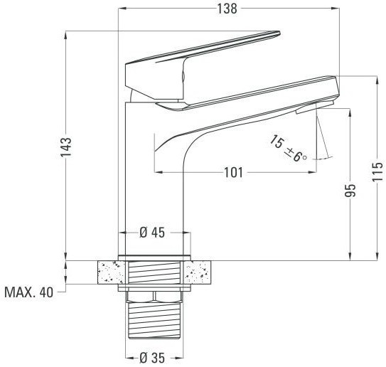 Смеситель Deante Jasmin BGJ 021K