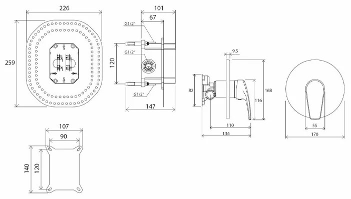 Смеситель Ravak Classic CL 066.00 + R-box