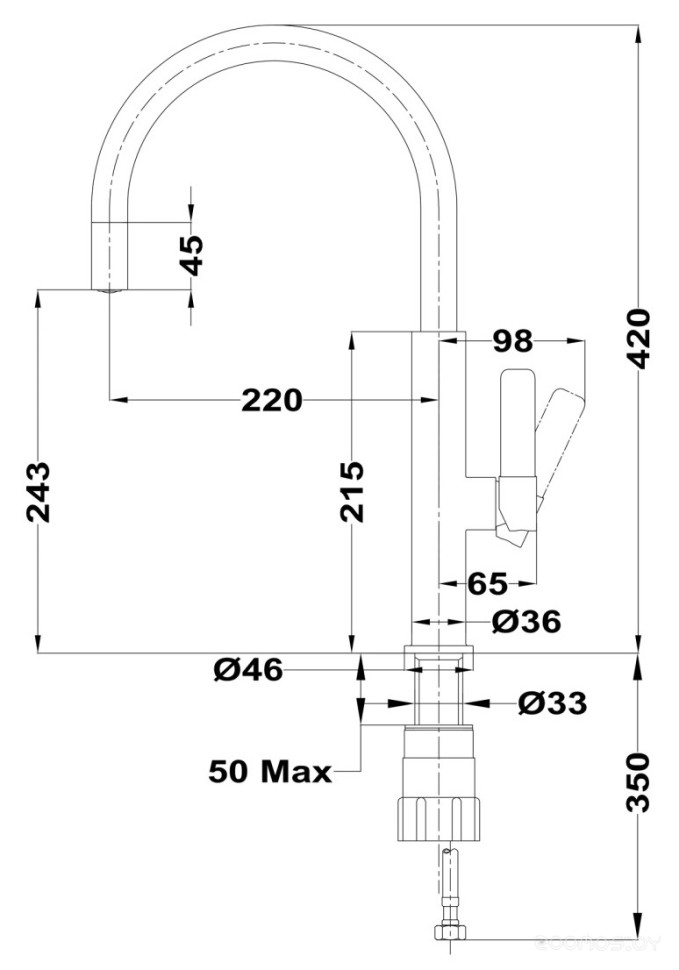 Смеситель Teka Fot 995 Titanium