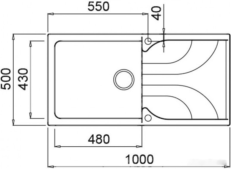 Кухонная мойка Elleci Ego 480 Nero G40