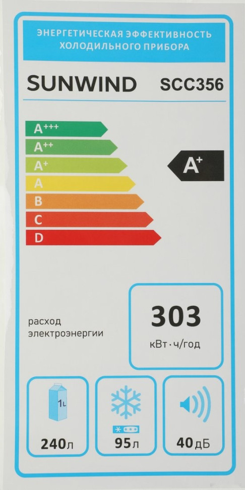Холодильник SunWind SCC356 (белый)