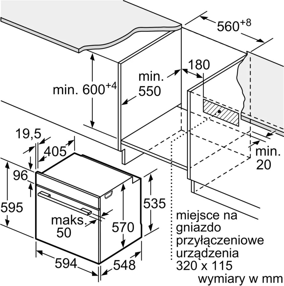 Духовой шкаф Bosch Serie 6 HBG536EB4