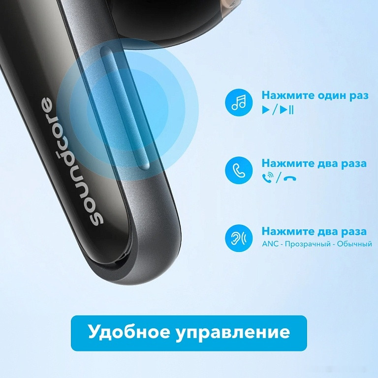 Наушники Anker SoundCore Liberty 4 (серо-голубой)