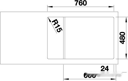 Кухонная мойка Blanco Legra 6S Compact 521303 (алюметаллик)