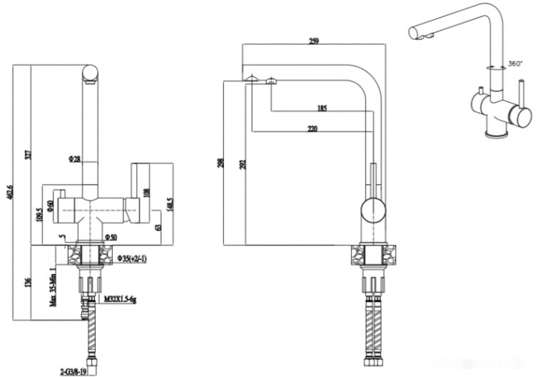 Смеситель Zorg Matto (пески сахары)