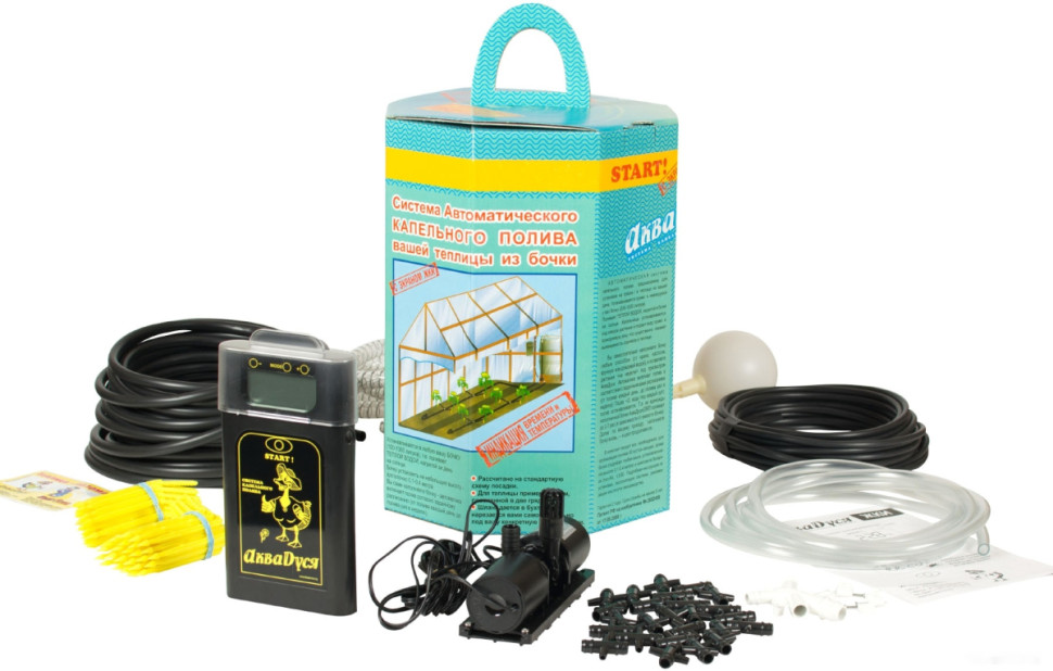 Система АкваДуся Автоматический капельный полив Start ЖКИ на 50 растений