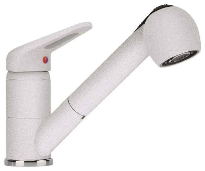 Смеситель Franke Novara Plus белый (с выдвижным шлангом)