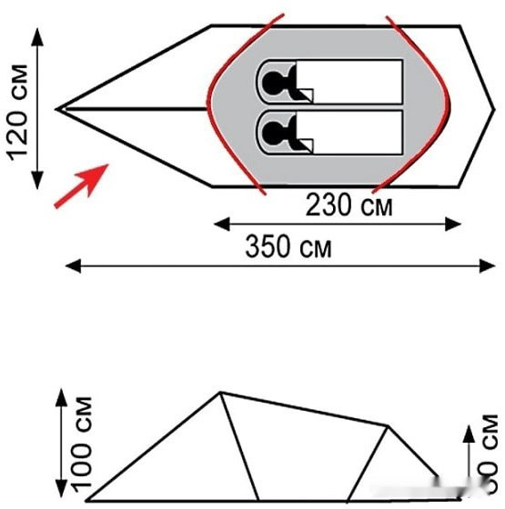 Палатка Tramp Bike 2 V2 (зеленый)