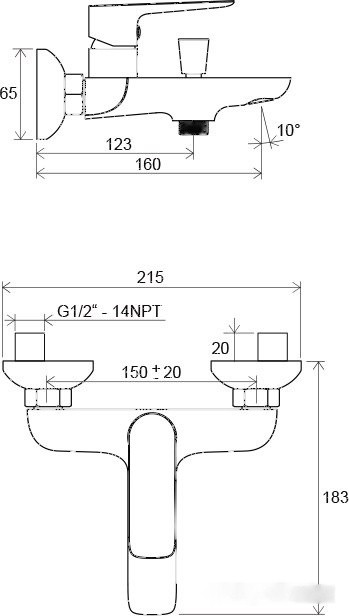 Смеситель Ravak Classic-CL 022.00/150 [X070083]