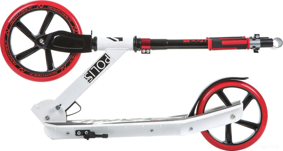 Самокат Novatrack Polis 230P.POLIS.RD9 (белый/красный)