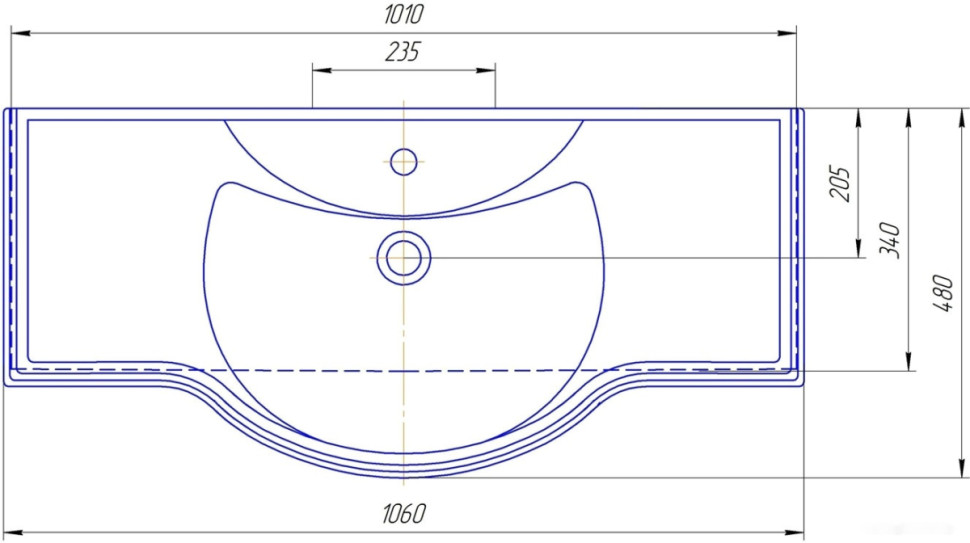 Умывальник Kirovit Классик 1050