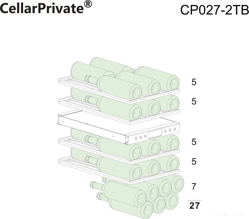 Винный шкаф Cellar Private CP027-2TB