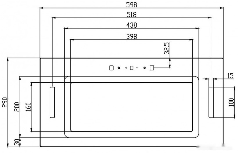 Вытяжка Schtoff HGT 60 (черный)