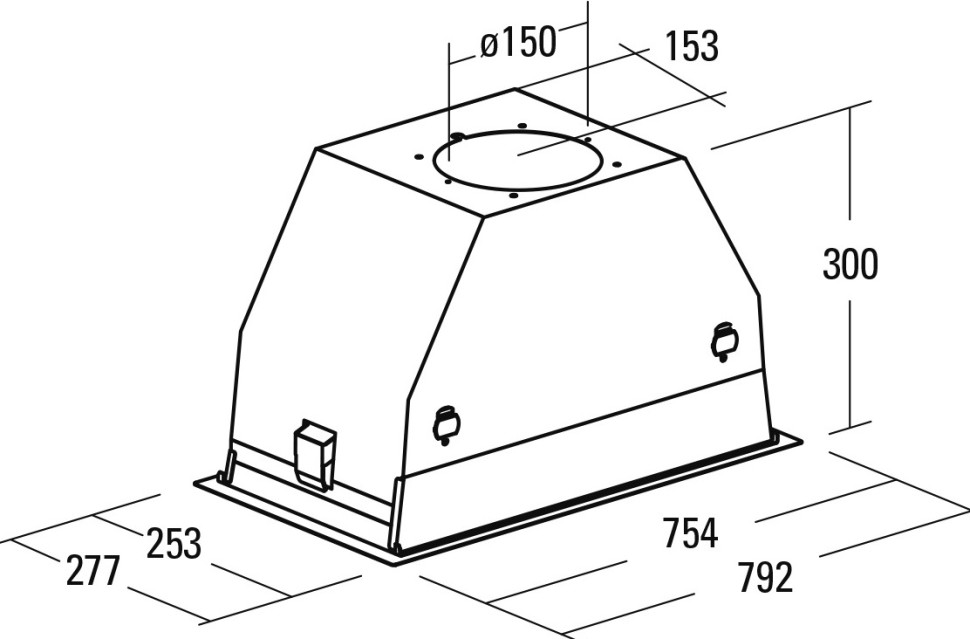 Вытяжка CATA GC Dual A 75 XGBK/D 02131208