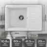 Кухонная мойка Saniteco Rosa (серый)
