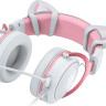 Наушники Onikuma X10 (белый/розовый, с ушками)