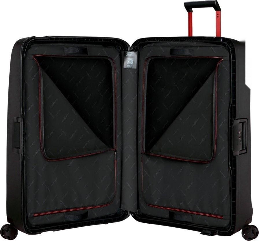 Чемодан-спиннер Samsonite Essens Charcoal/Red 75 см