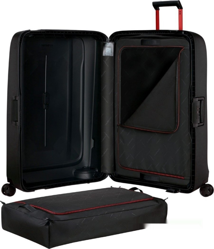 Чемодан-спиннер Samsonite Essens Charcoal/Red 75 см