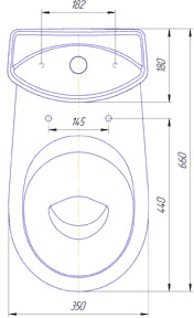 Унитаз Rosa Комфорт (синий)