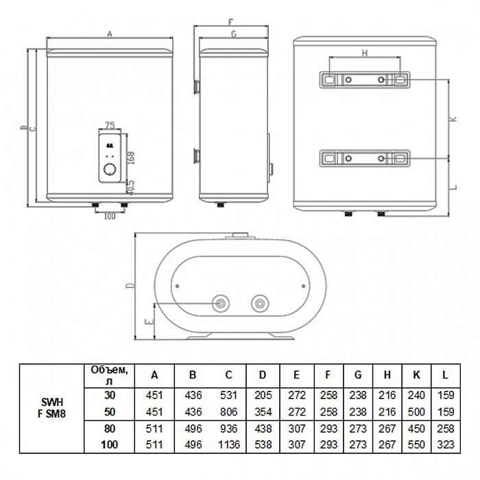 Водонагреватель Timberk Flumen SWH FSM8 50 H