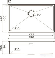 Кухонная мойка Omoikiri Taki 74-U/IF IN (нержавеющая сталь)