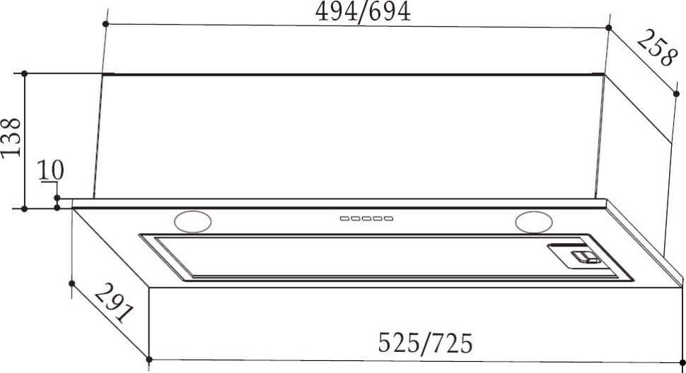Вытяжка Weissgauff FIONA 60 BL
