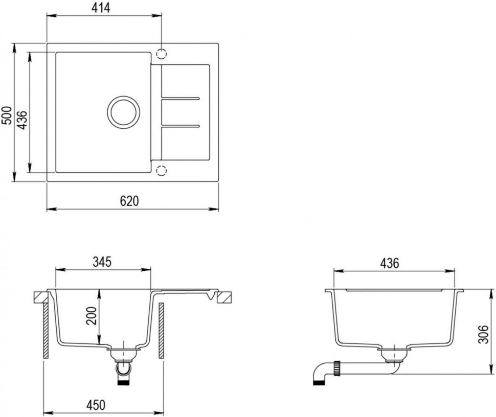 Кухонная мойка AquaSanita Tesa SQT 102 202 AW alumetallic